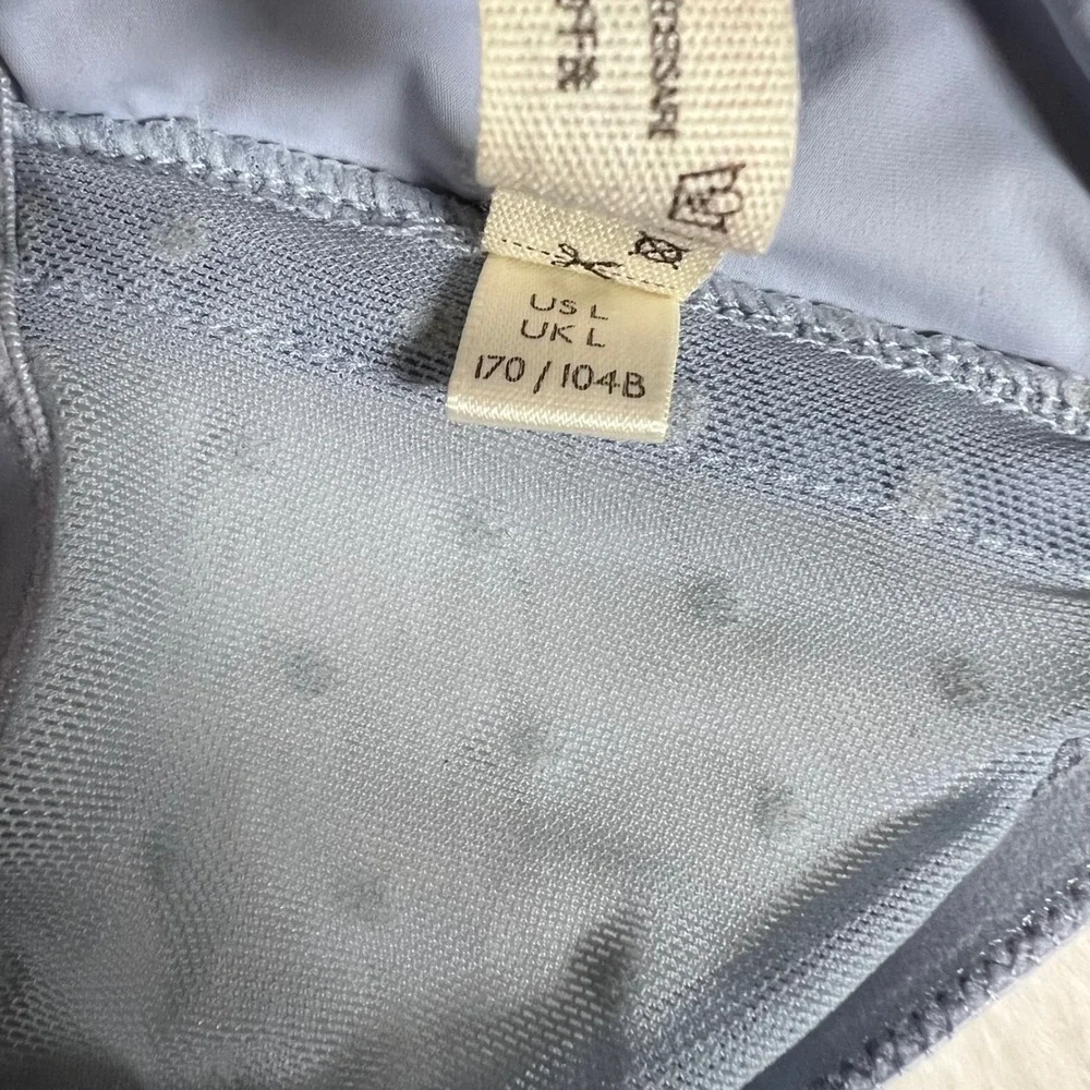 Intimately Free People The Rain Bralette‎ Blue Swiss Dot Mesh OB1167575 Womens L